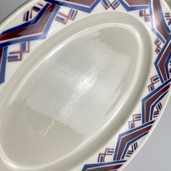 Image 1 of Antique oval platter "Babylon", Badonviller, 1900