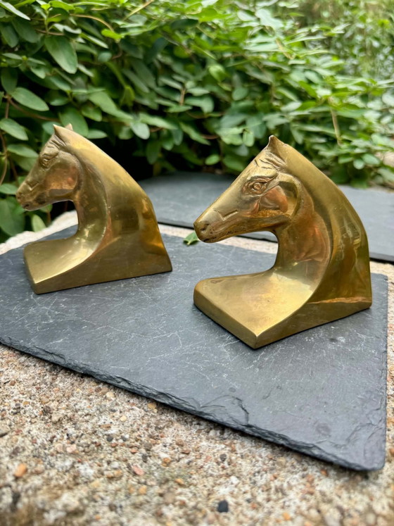 Pair of Vintage Brass Horse Bookends – Decorative Objects (photo 6 of 9)