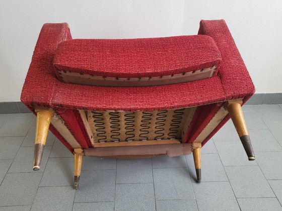 Image 1 of Vintage rockabilly fauteuil uit de jaren 50, te restaureren door DLG Steiner Arp Guariche.