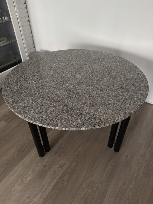 Ronde Eettafel Met Granieten Blad