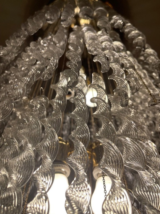 Image 1 of Venini suspension cascade en verre de murano , Italie 1970