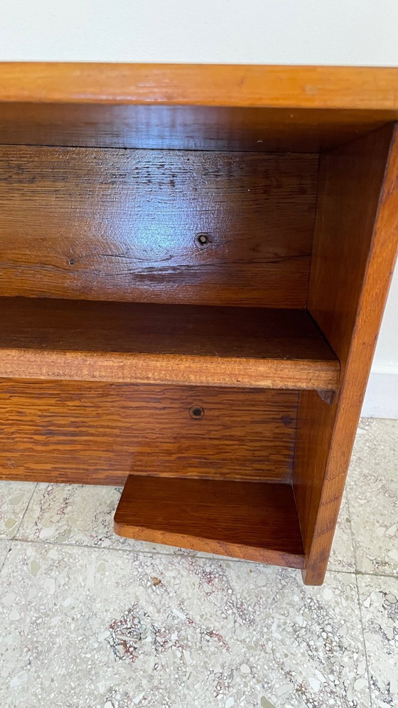 Image 1 of Geometrische wandplank massief eiken VINTAGE