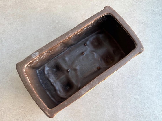 1x Vintage Rectangular W. Germany Ceramic Cactus Flowerpot – Plant pot (photo 2 of 7)
