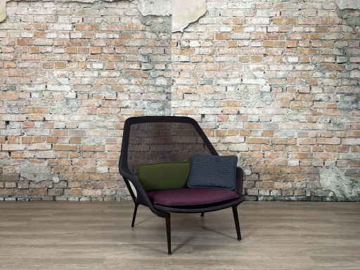 Vitra Slow Chair + Ottoman – stoelen fauteuils, Metal, Textile (photo 2 of 13)