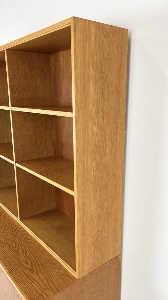 Swedish Vintage Teak Veneer Bookcase – Storage cabinet, Wood, Mid Century Modern (photo 12 of 15)