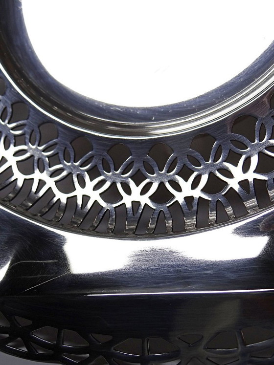 Image 1 of Large openwork bowl on a silver-plated metal stand, made by Dechamps Frères silversmiths
