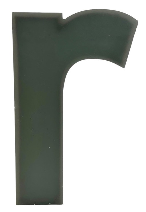 Vintage Grey Illuminated Letter R , 1970s