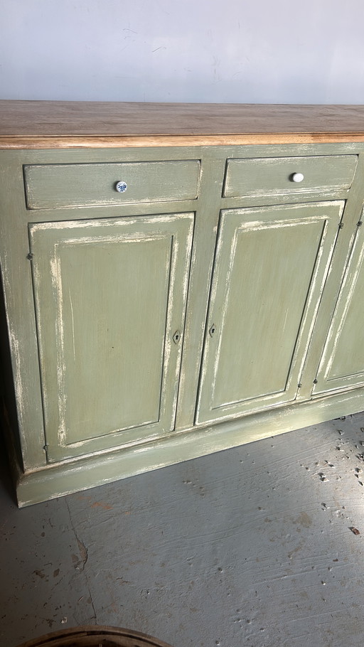 Ancien meuble de mercerie 4 portes-4 tiroirs