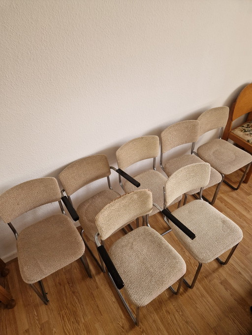 7 vieilles chaises Van Gispen