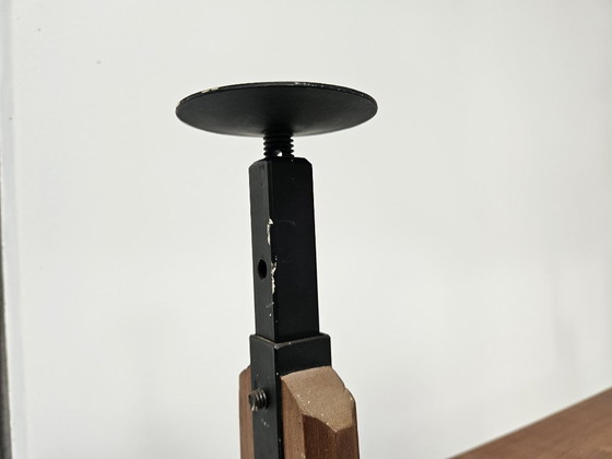 Image 1 of 1960s teak floor/sky bookcase with shelves and compartment