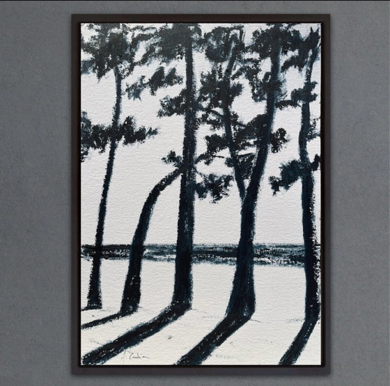 Image 1 of Oil painting stick on 30x21 cm paper