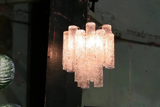 Murano Tronchi chandelier by Toni Zuccheri for Venini – Crystal, Metal, Vintage (photo 3 of 4)