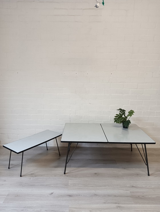 Image 1 of Table extensible Elsrijk, réglable en hauteur, et table basse