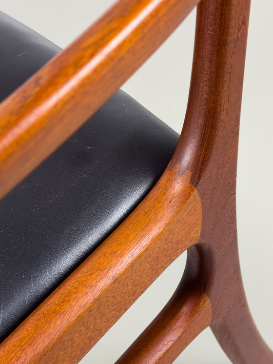 Image 1 of Rungstedlund Armchair In Teak And Leather By Ole Wanscher For P. Jeppesen, 1960S