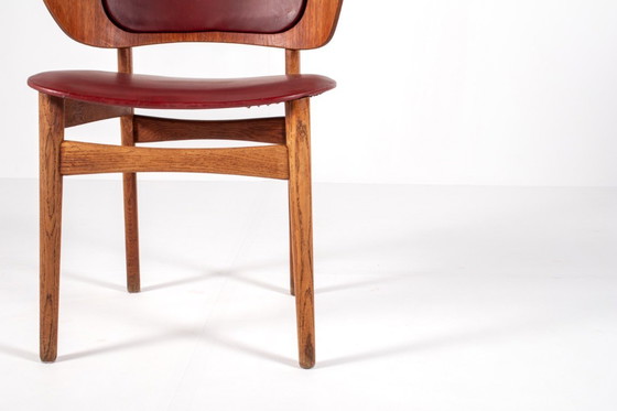 Image 1 of Model 107 Eiken & Teakhouten Fauteuil van Hans Olsen