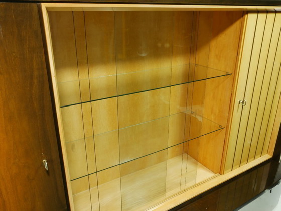 Image 1 of Vintage highboard with bar, living room cabinet, 60s, Germany