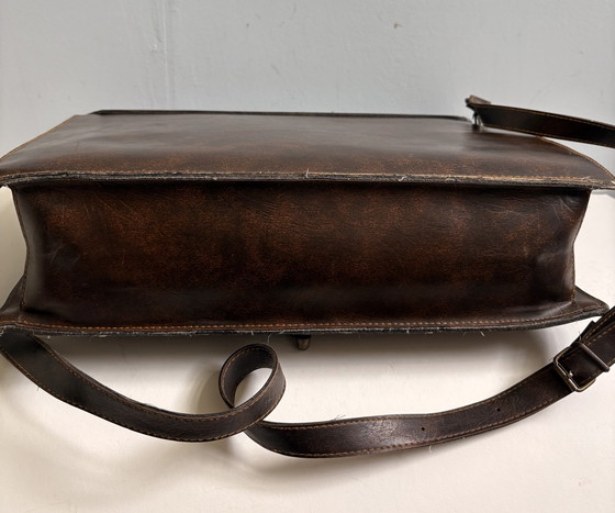 Image 1 of Borsa da lavoro in pelle vintage in ottime condizioni