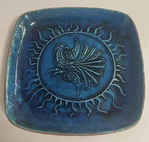 Jean Claude Taburet seventies Quimper plate