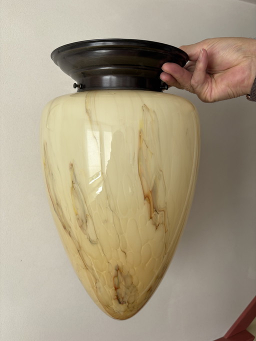 Art deco schaallamp en druppellamp