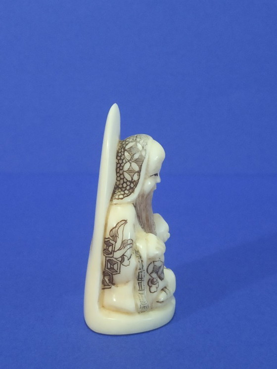 Image 1 of Ivory netsuke from Fukurokuju