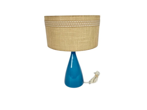 Kastrup Holmegaard - Jacob Bang - lampada da tavolo - Danimarca - blu - anni '60