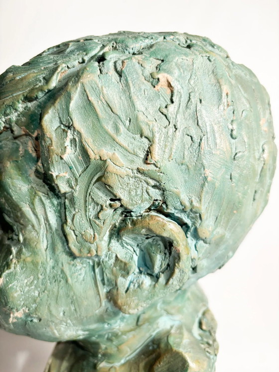Bruno Bambacaro 1970s Terracotta Bust Sculpture of a Young Man (photo 8 of 15)