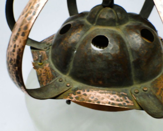 20th Century Glass Pendant Lamp, Austro-Hungary, 1890s – Brass (photo 9 of 24)
