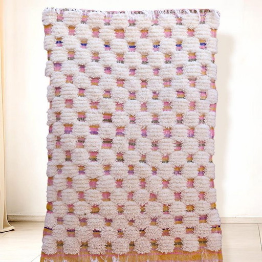 Marokkanischer Teppich aus Naturleinen, 200 x 150 cm