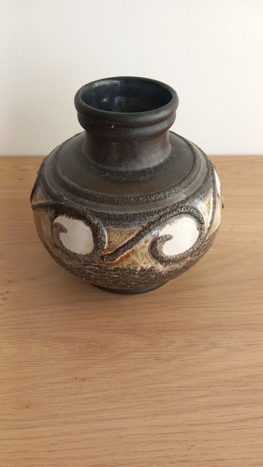 Vintage Strehla Keramik Design Vase (Modell 1421) – DDR / Fat Lava