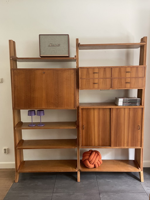 Vintage modular wall system, cabinet