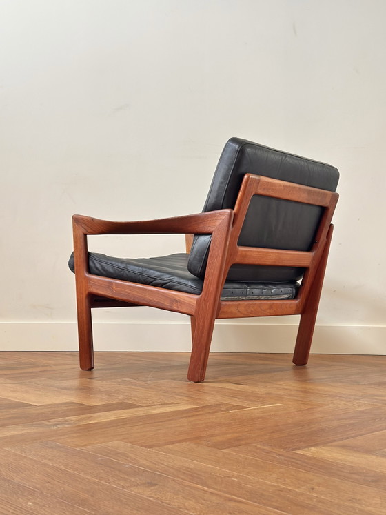 Image 1 of Vintage Deens Design fauteuil Illum Wikkelsø jaren 50/60/70