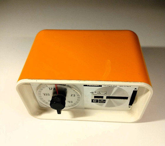 Image 1 of (W014) Timer da menu vintage Fissler arancione/giallo degli anni '70, prodotto in Francia