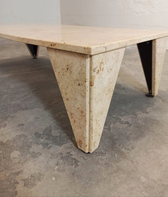 Image 1 of Vintage tessellated stone coffee table 