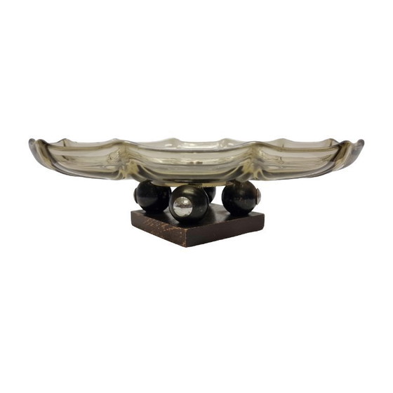 Image 1 of Art-Deco-Schale auf Fuß