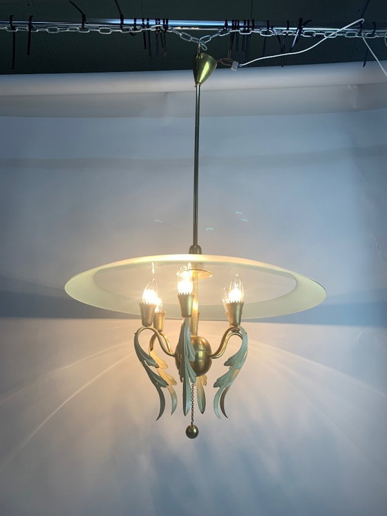 Image 1 of Pietro Chiesa Attributed chandelier 1950’s