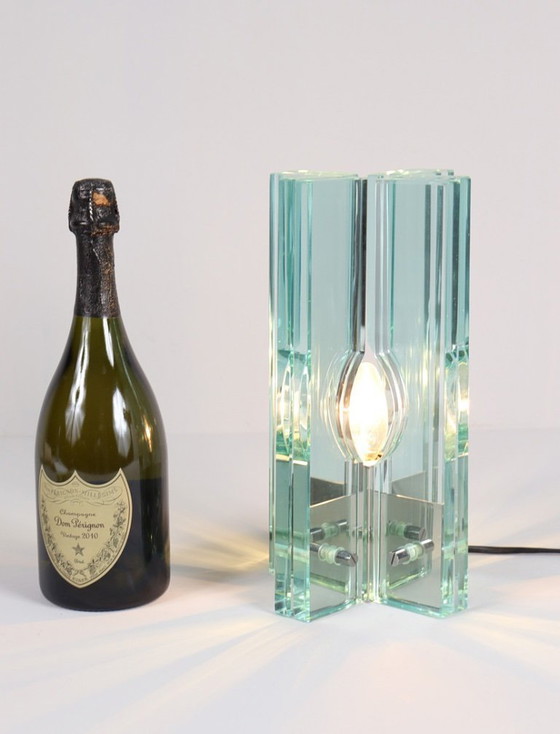 Image 1 of Set van 2 tafellampen/glasobjecten van Giorgio Reggiori voor Gallotti & Radice, jaren 1960, Italië