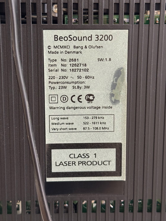 Image 1 of Sistema de audio "Beosound 3200" y "Beolab 8000" de Bang & Olufsen