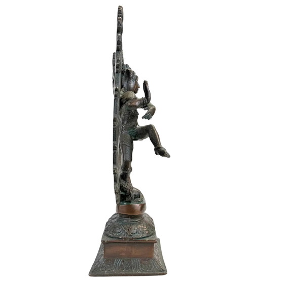 Statua Antica Shiva Nataraja in Bronzo 35 cm | 4 kg Bronzo Massiccio | India – Sculture (photo 3 of 10)