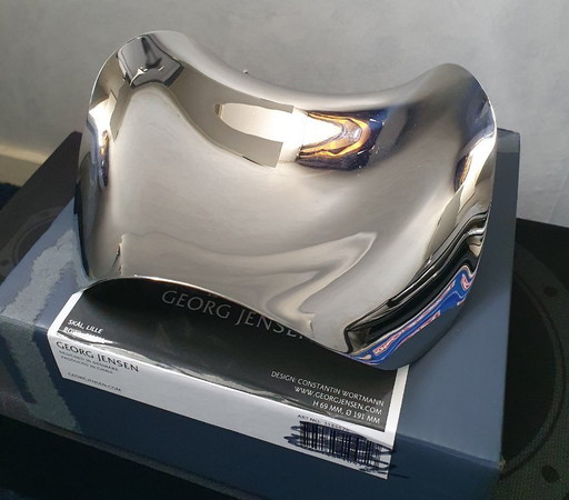 Georg Jensen COBRA Designschale, Edelstahl