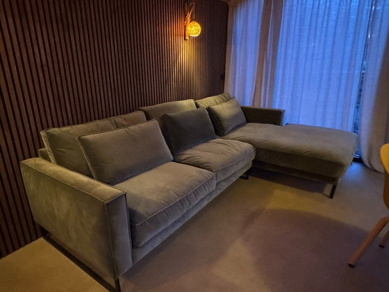 Image 1 of Green corner sofa velvet Melchior interior