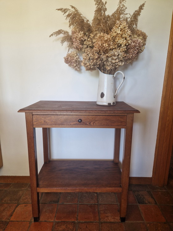 Image 1 of Elegante mesa auxiliar Art Déco con cajón, mesa de té