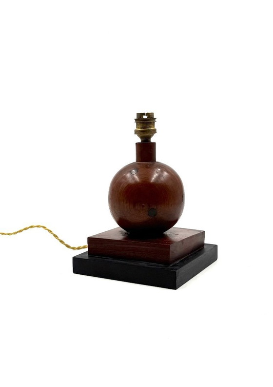 Image 1 of Lampe de table Art Déco en bois, France, vers 1930
