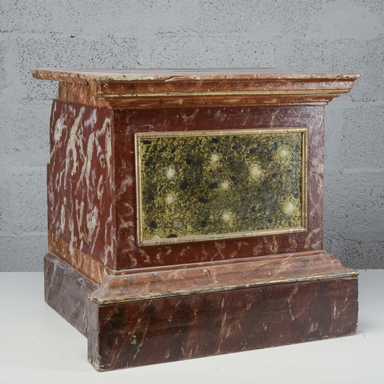 Sgabello laccato del XVIII secolo con base rossa e verde – Sgabelli, Legno, Klassiek (photo 9 of 15)