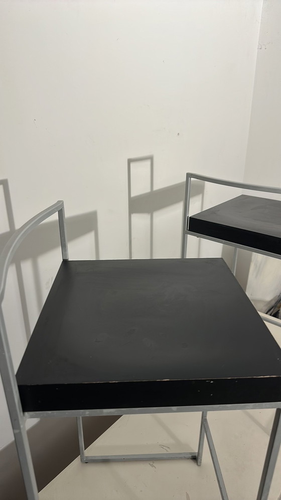 Image 1 of Obumex 4 barkrukken staal y hout