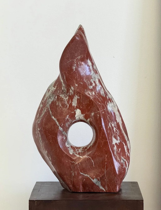 Red brown marble sculpture 1998
