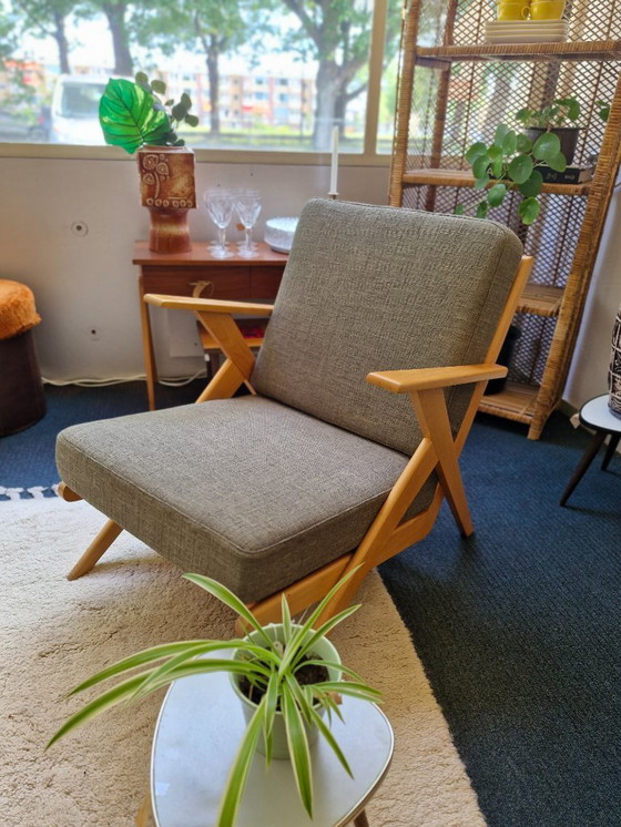 Image 1 of Vintage Pastoe fauteuil jaren 60 mosgroen