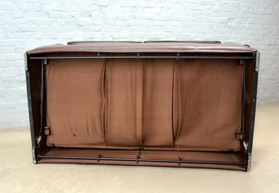 Canapé deux places en cuir marron chocolat, modèle Lauriana, créé par Afra et Tobia Scarpa pour B&B Italia. (photo 18 of 23)