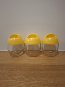 Set di 3 vasetti gialli Pyrex Vintage France