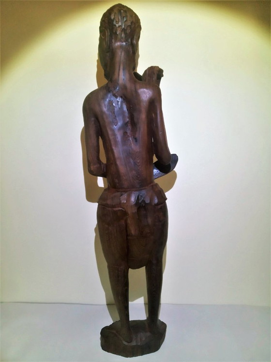 Image 1 of Statues africaines de grands et petits chasseurs/guerriers