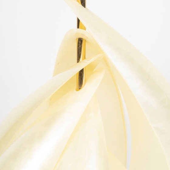 « Coquillage » lamp van Maison Rougier, Canada, jaren 70 – Vloerlampen, Plexiglass, Brass (photo 6 of 7)